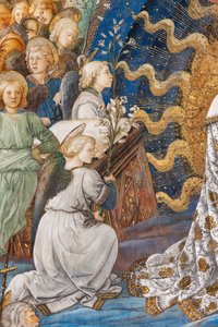 Angels Holding Lilies, Flowers Symbolizing Purity (Detail of Coronation of Mary)