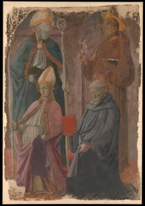 Saints Augustine and Francis, a Bishop Saint, and Saint Benedict