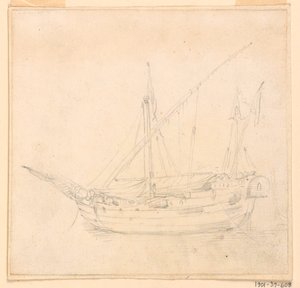 A Sailing Ship, ca. 1780 by Filippo Marchionni