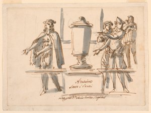 Allegory of America, Decoration for the Salon of Cardinal Falconieri in Frascati, 18th–19th century by Filippo Marchionni