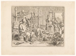 Pulcinella as Schoolmaster by Filippo Vasconi