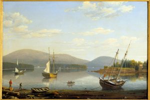 View of the Port of Somes in Maine, United States by Fitz Henry Lane
