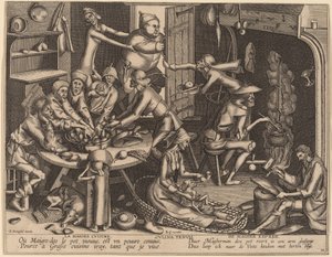 The Thin Kitchen by Flemish 17th Century, after Pieter van der Heyden, after Pieter Bruegel the Elder