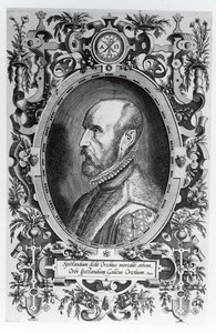 Abraham Ortelius, frontispiece to Theatrum Orbis Terrarum, 1579