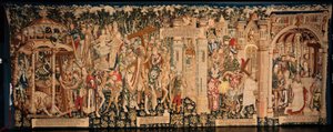 Cathedral. The tapestry museum. Flemish tapestry. The legend of the Holy Cross. Ca. 1450 by Flemish School