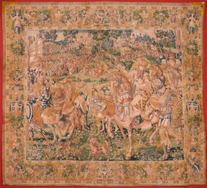 Flemish Tapestry. Series The Book of Judith. Nebuchadnezzar’s Army. First Tapestry in the Series. Manufacture Netherlands, Brussels? Second Half of the 16th Century by Flemish School