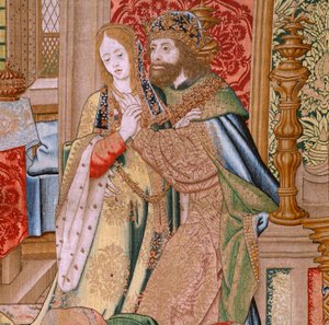 The History of David and Bathsheba. Marriage of David and Bathsheba. Second panel of the series. 1505 by Flemish School