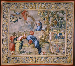 Moses at the Mount Sinai (Flemish Tapestry) by Flemish School