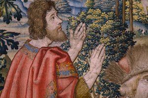 The Baptism of Christ. Series The History of Saint John the Baptist by Flemish School