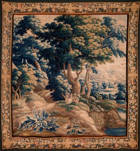 Flemish tapestry. So-called Verdure. Atelier of Oudenaarde. 332x318cm. Inv 00021. 17th century by Flemish School