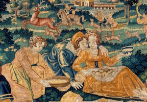 The country meal by Flemish School