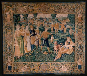 The Goose Game (Flemish Tapestry) by Flemish School