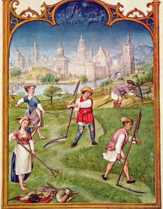 The Month of June: Haymaking, from the Breviarium Grimani by Flemish School