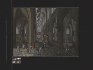 Interior Of Antwerp Cathedral by Flemish School