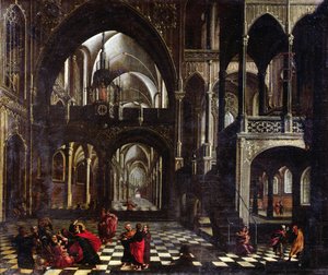 Interior of a Church, or Jesus Chasing the Merchants from the Temple