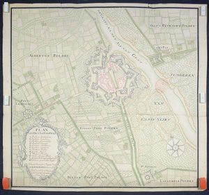 Map of Sas de Gant and Surrounding Areas by Flemish School