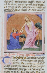Page from the Legenda Aurea, Bruges, c.1400-10 by Flemish School