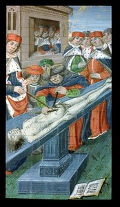Dissection, from De Medina Fen I. II, by Avicenna (980-1037) by Flemish School