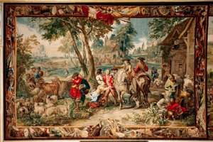 Plundering (Flemish Tapestry, Schlossanlage Schleißheim)