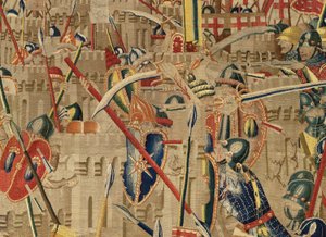 Parish museum of tapestries. Flemish tapestry. Take of Arcila. Series Conquests of king Alfonso I of Portugal. Tournai