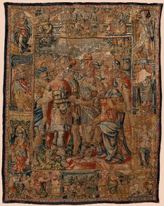 The Young Alexander to His Father Filip (Flemish Tapestry) by Flemish School