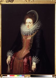 Portrait of a Lady with a Fan by Flemish School