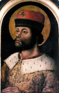 Portrait of Charlemagne (Charles I called Charles the Great 742-814). Anonymous painting of the Flemish school. 16th century. London, Antiquaries Society by Flemish School