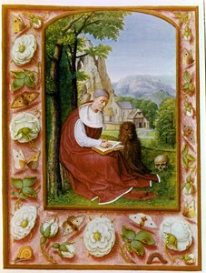 Portrait of Saint Jerome. Bréviaire Grimani dating from 1490 - 1510 of the Biblioteca Marciana, Venice
