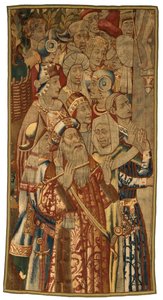 Tapestry, A Jewish Gathering, Made in Flanders, Belgium, Possibly Mid 15th Century by Flemish School