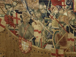 Tapestry Showing the Conquests of King Alfonso V of Portugal, Tournai (detail)