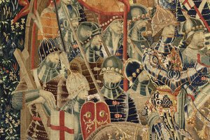 Tapestry showing the Conquests of King Alfonso V of Portugal, Tournai (detail)