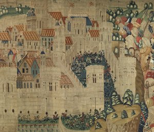 Tapestry showing the Conquests of King Alfonso V of Portugal (detail)