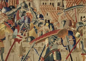 Tapestry showing the Conquests of King Alfonso V of Portugal, Tournai (detail)