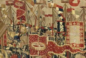 Tapestry showing the Conquests of King Alfonso V of Portugal, Tournai (detail)