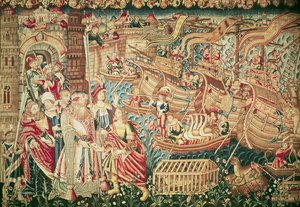 The Arrival of Vasco da Gama in Calcutta, 20th May 1498 by Flemish School