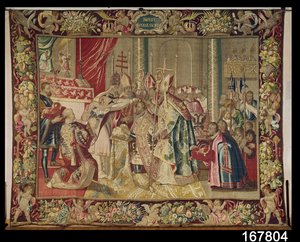 The Coronation of Charles V (1500-58) from The Tapestry of Charles Quint, c.1630-40 by Flemish School
