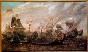 The Invincible Armada: Naval Battle that Saw the Defeat of the Spanish Armada Against the English Fleet in August 1588, Flemish School