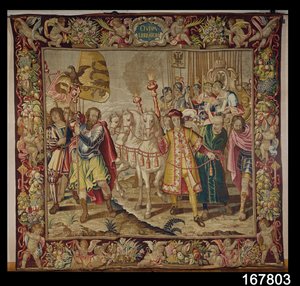 The Triumph of Charles V (1500-58) from The Tapestry of Charles Quint, c.1630-40 by Flemish School