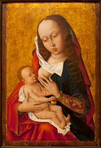 The Virgin and Child - Painting of a Flemish master, oil on wood, ca. 1475-1500 - Museum of Ancient Arts of Lisbon