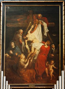 The high altar. The painting. Flemish master. 17th century.