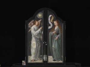Triptych With The Virgin And Child, St. Barbara, And St. Catherine