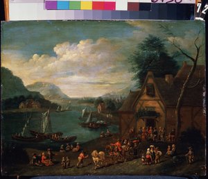A Tavern on the Seashore by Flemish School