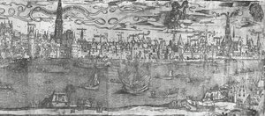 View of Antwerp Harbour, (detail), 1515-50