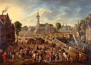 City View of the Main Square in Lier, ca. 1620-1625