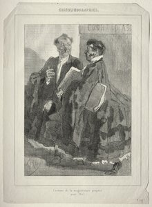 Crinolinographies (Costume of the Magistracy Proposed for 1857) by Félicien Rops