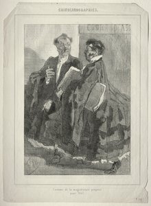 Crinolinographies. Costume of the Magistracy Proposed for 1857 by Félicien Rops