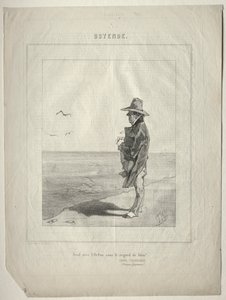 Ostend. Alone with the Ocean under the Gaze of God! by Félicien Rops