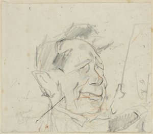 Sketch of Ferdinand Marinus by Félicien Rops
