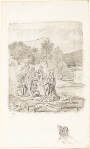 Washerwomen, c.1884-1887 by Félicien Rops