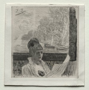 Young Woman by Félicien Rops